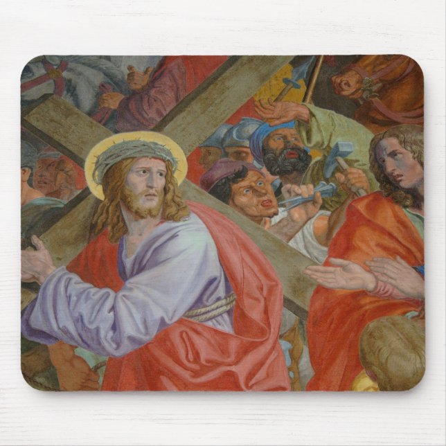 Tapis De Souris Jésus Portant La Croix (Devant)