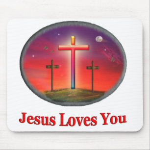 Tapis De Souris jésus t'aime