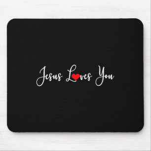 Tapis De Souris Jésus t'aime - chrétien religieux