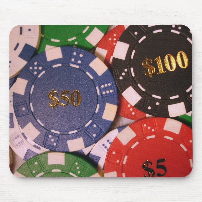Tapis De Souris Jetons de poker Mousepad (Devant)
