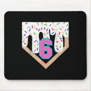 Tapis De Souris Jeu de baseball 6e anniversaire Accueil Plate Boys