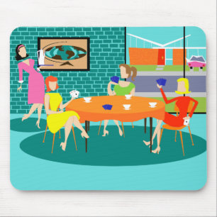 Tapis De Souris Jeu de cartes rétro féminin hebdomadaire Mousepa