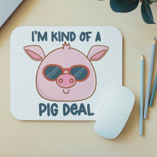Tapis De Souris Jeu de mots drôle sur les cochons