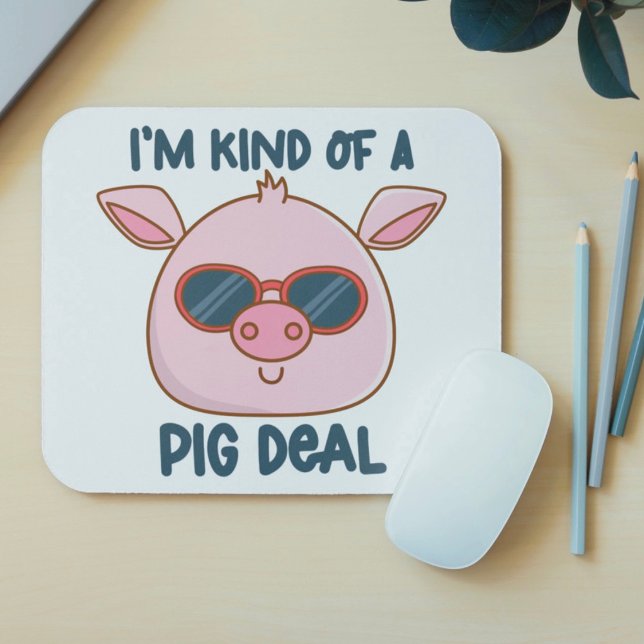 Tapis De Souris Jeu de mots drôle sur les cochons (Créateur téléchargé)