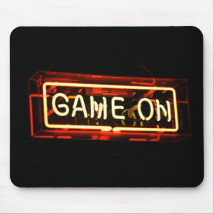 Tapis De Souris Jeu sur Neon Sign Sports Gamer