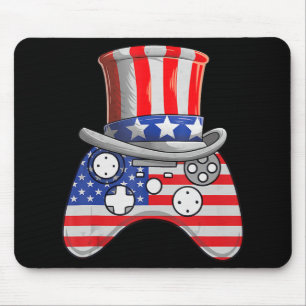 Tapis De Souris Jeu vidéo 4 juillet Oncle Sam Casquette Contrôle d