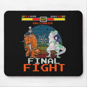 Tapis De Souris Jeu vidéo Halloween T-rex Skeleton maman - Final
