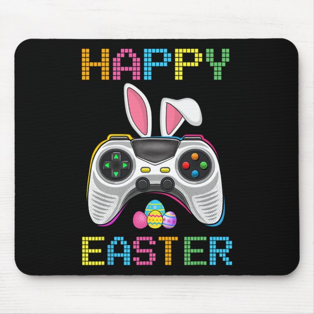 Tapis De Souris Jeu Vidéo Pâques Bunny Gaming Contrôleur Gamer Bo (Devant)