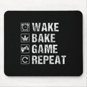 Tapis De Souris Jeu Wake Ke Répéter Vidéo Jeu Weed Smoker Pot Gif