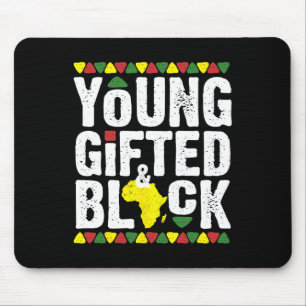 Tapis De Souris Jeune Dashiki noir doué Histoire de la fierté afri