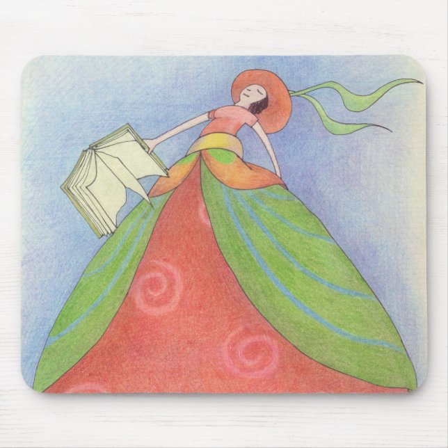 Tapis De Souris Jeune fille du livre Mousepad (Devant)