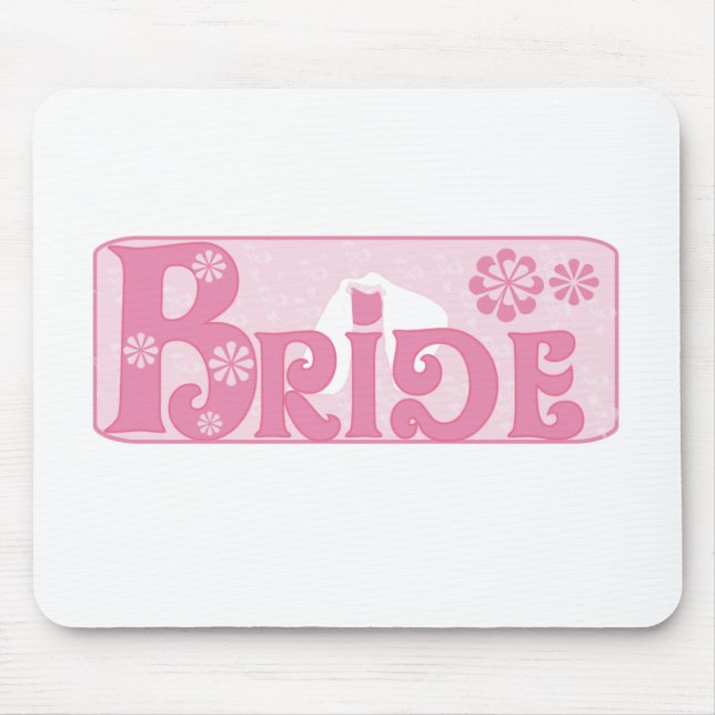 Tapis De Souris Jeune mariée de voile de mariage (Devant)