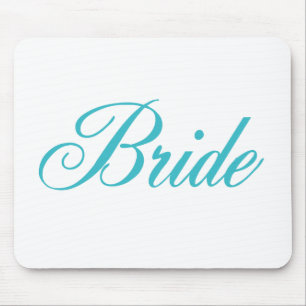 Tapis De Souris Jeune mariée épousant Mousepad dans le bleu d'Aq