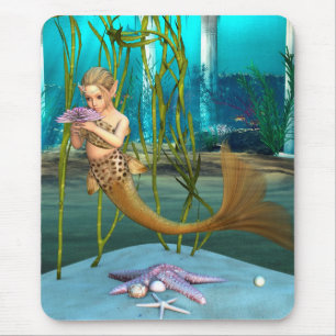 Tapis De Souris Jeune sirène Fantastique sous-marine pour enfants