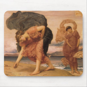 Tapis De Souris Jeunes Filles Grecques Ramassant Des Cailloux de L