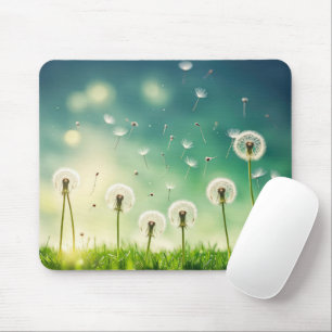 Tapis De Souris Jeunes pousses de pissenlit flottantes