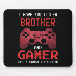 Tapis De Souris Jeux Vidéos Vintages Pour Garçons Frère