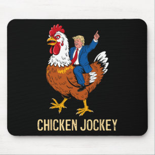 Tapis De Souris Jockey de poulet Trump Mème amusant 9