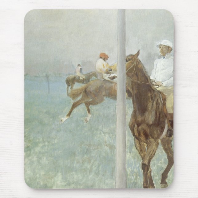 Tapis De Souris Jockeys Before the Race par Edgar Degas (Devant)