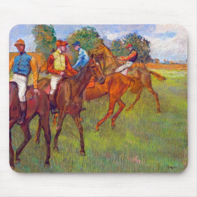 Tapis De Souris Jockeys et chevaux de course, Edgar Degas (Devant)