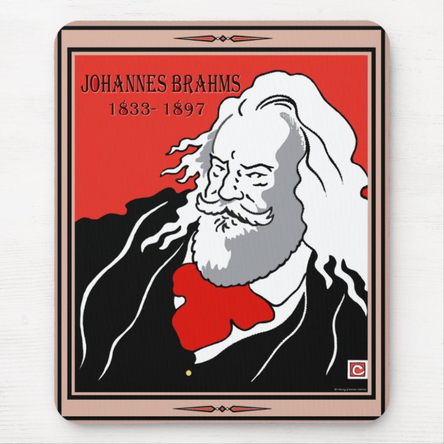 Tapis De Souris Johannes Brahms Mousepad (Devant)