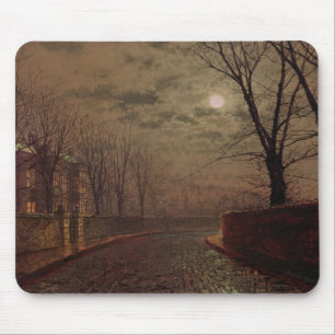 Tapis De Souris John Grimshaw  Scène de la rue Lune, 188