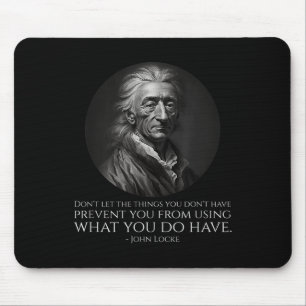 Tapis De Souris John Locke Citation - Philosophie politique Clical