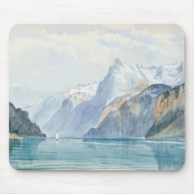 Tapis De Souris John Singer Sargent - Baie d'Uri, Brunnen (Devant)