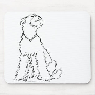 Tapis De Souris Joie d'Airedale, Welsh ou Lakeland Terrier