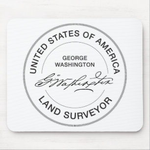Tapis De Souris Joint d'arpenteur de terre de George Washington