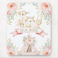 Joli Blush Gold Roses Tribal Woodland Animaux