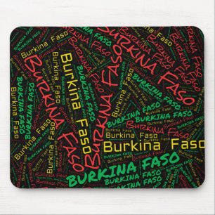 Tapis De Souris Joli Burkina Faso couleurs drapeau patriotique