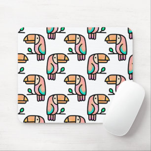 Tapis De Souris joli cadeau d'animal de toucan tropical mignon pou