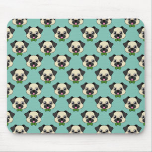 Tapis De Souris Joli chien Carlin avec Papillon