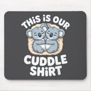 Tapis De Souris Joli Couple De Koalas Nicher C'est Notre Câlin