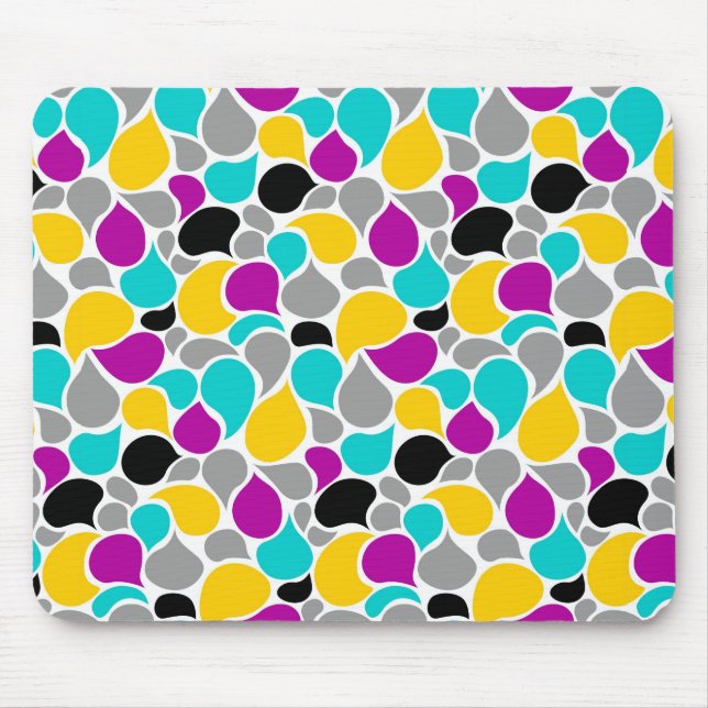 Tapis De Souris Joli design motif coloré et transparent (Devant)