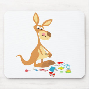 Tapis De Souris Joli dessin humoristique Kangaroo Mousepad