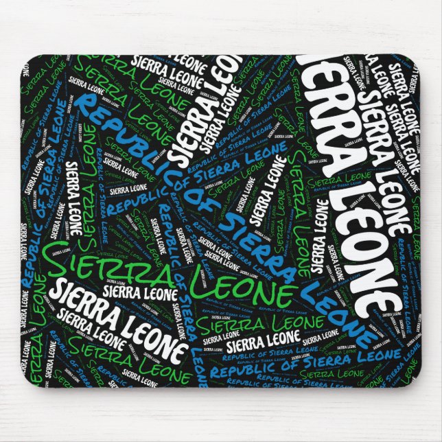 Tapis De Souris Joli drapeau Sierra Leone couleurs Patriotique (Devant)