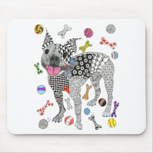 Tapis De Souris Joli et coloré Boston Terrier Mousepad