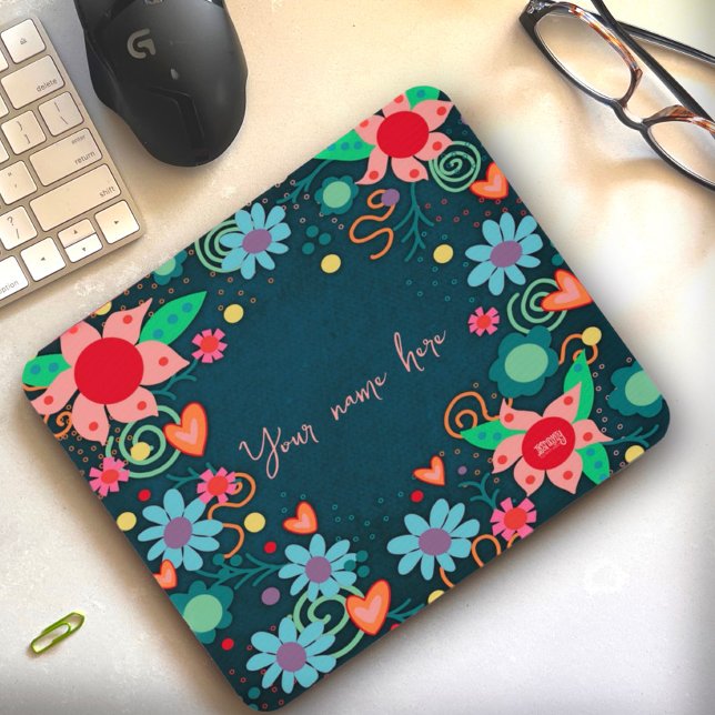 Tapis De Souris Joli floral Inspiritisme personnalisé Mousepad (Créateur téléchargé)