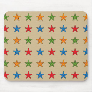 Tapis De Souris Joli jeu de caricature coloré Starfish
