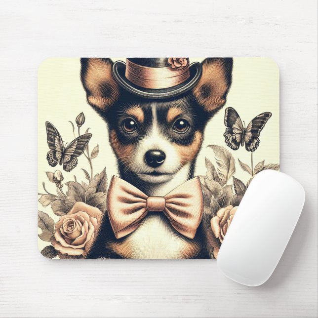 Tapis De Souris Joli Jouet Vintage Fox Terrier (Avec souris)