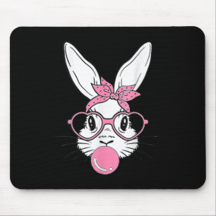 Tapis De Souris Joli Lapin Rabbit Face Avec Bandana Heart Gles But