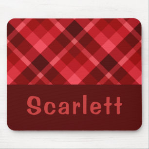 Tapis De Souris Joli Monogramme rouge Ruby Mousepad