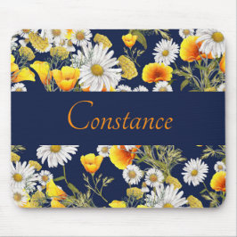 Tapis De Souris Joli Motif Chamomile & Poppies Personnalisé