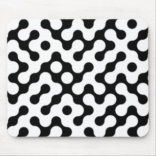 Tapis De Souris Joli motif de labyrinthe noir et blanc