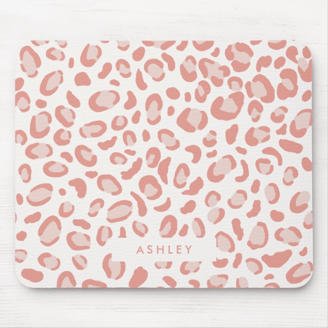 Tapis De Souris Joli Motif léopard rose (Devant)