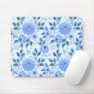 Tapis De Souris joli motif sans couture avec des fleurs et des feu