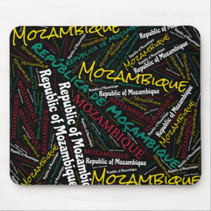 Tapis De Souris Joli Mozambique couleurs drapeau patriotique