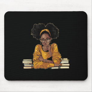 Tapis De Souris Joli Noir Et Éduqué Noir Africain-Américain S